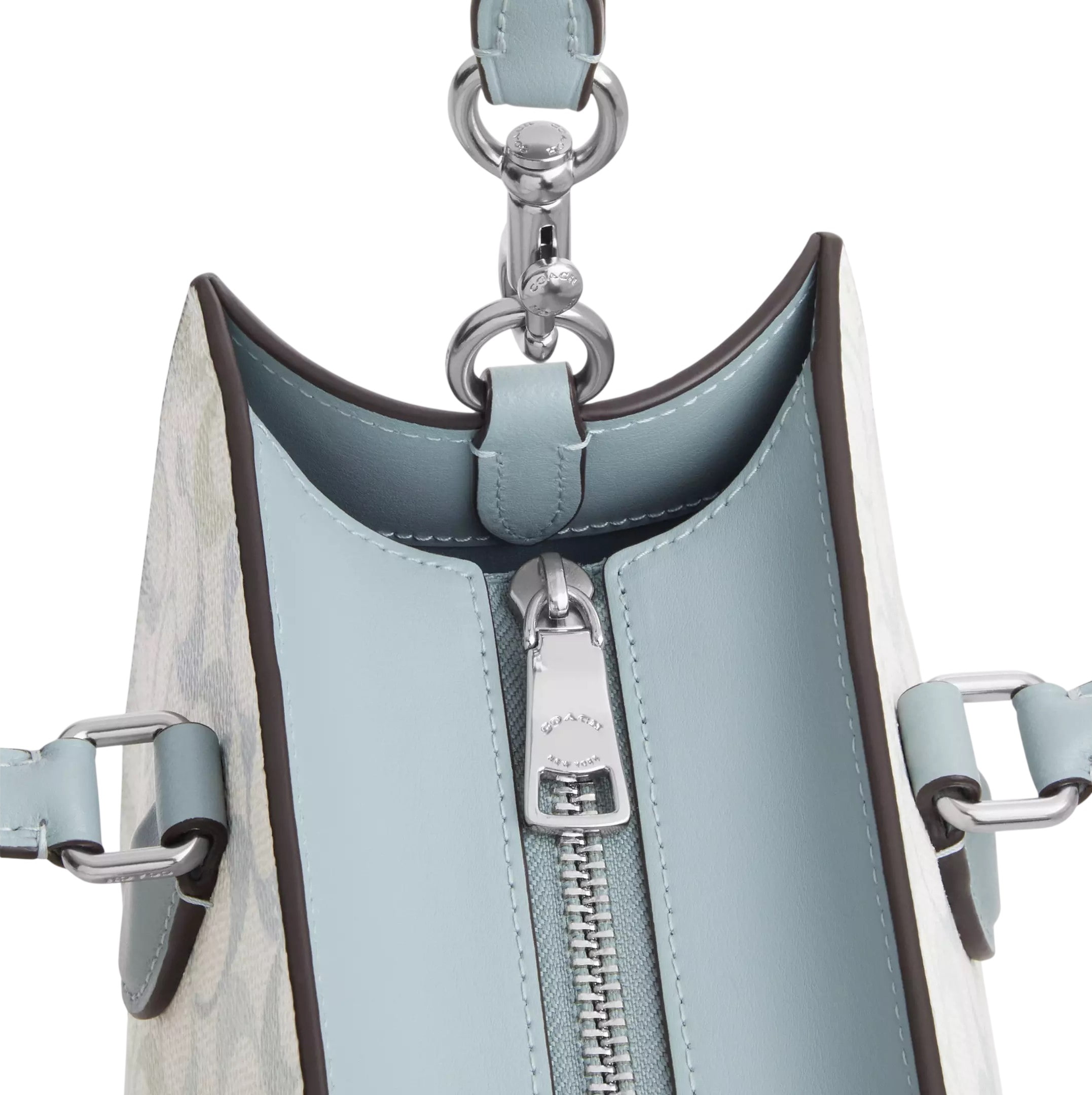 Túi Coach Maggie Small Tote Bag In Signature Canvas Blue CDZ08 4