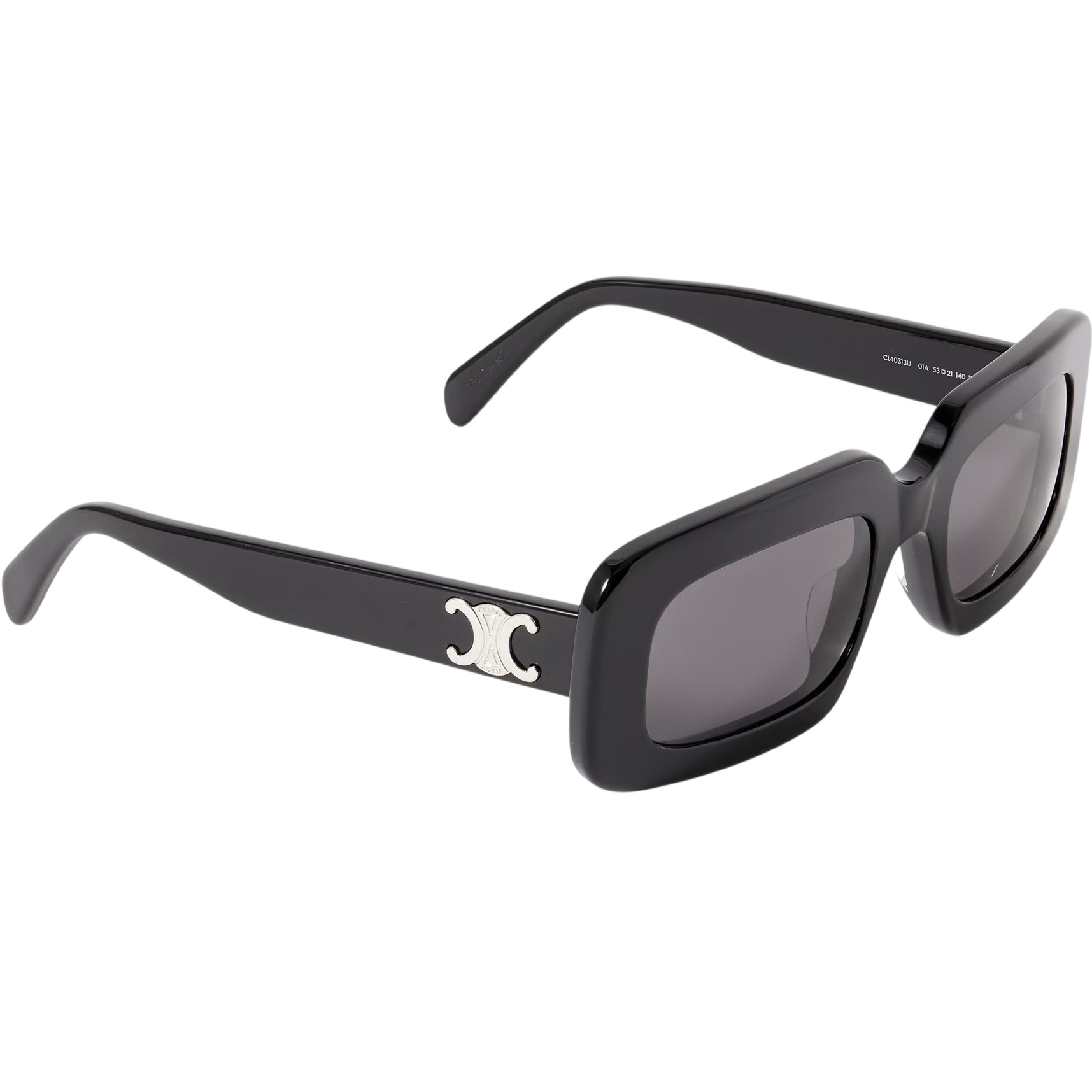 Kính Mát Celine Triomphe Oversized Rectangle Frame Acetate Sunglasses CL40313U 01A 2