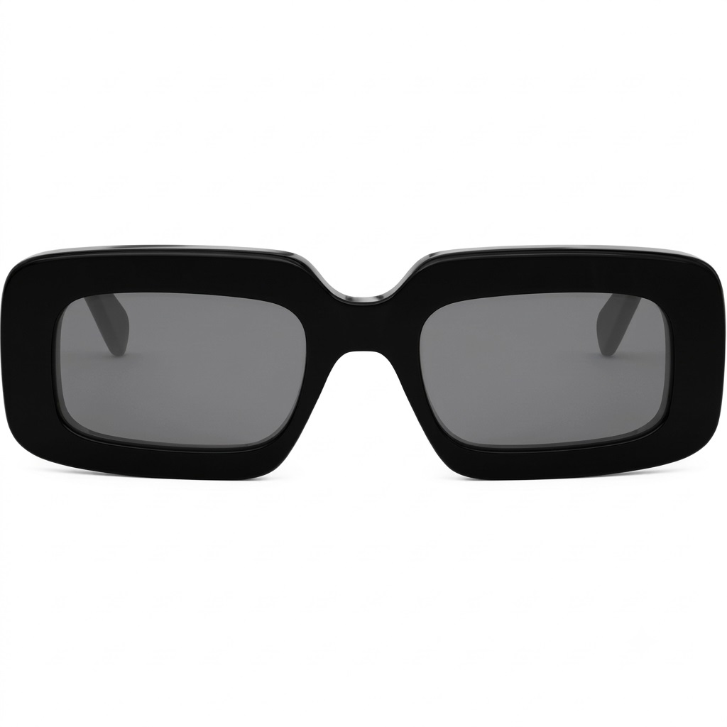 Kính Mát Celine Triomphe Oversized Rectangle Frame Acetate Sunglasses CL40313U 01A 3