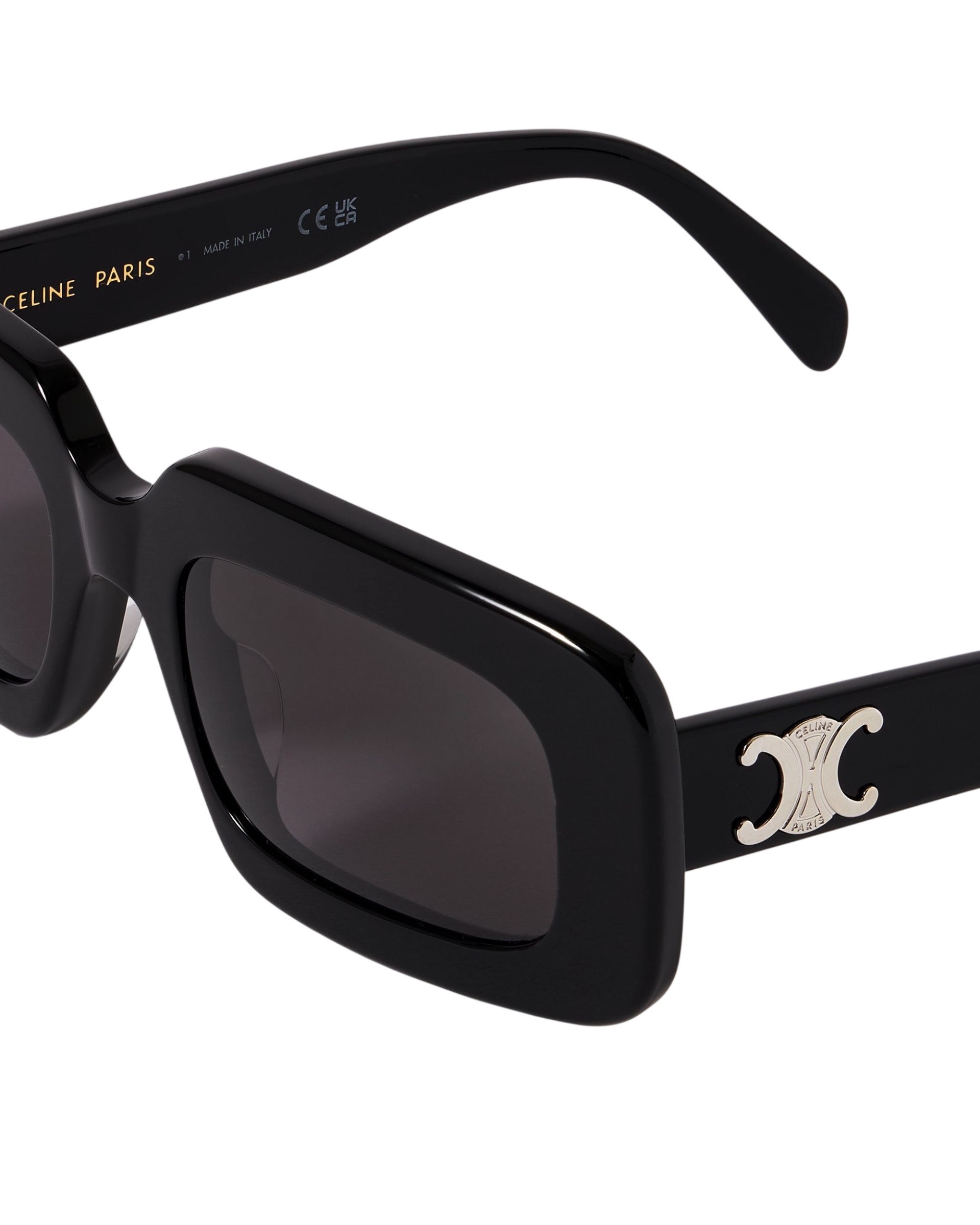 Kính Mát Celine Triomphe Oversized Rectangle Frame Acetate Sunglasses CL40313U 01A 6