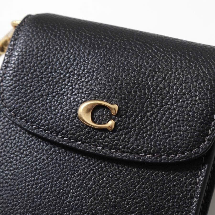 Túi đeo điện thoại Coach Phone Crossbody Brass Black CH815 6