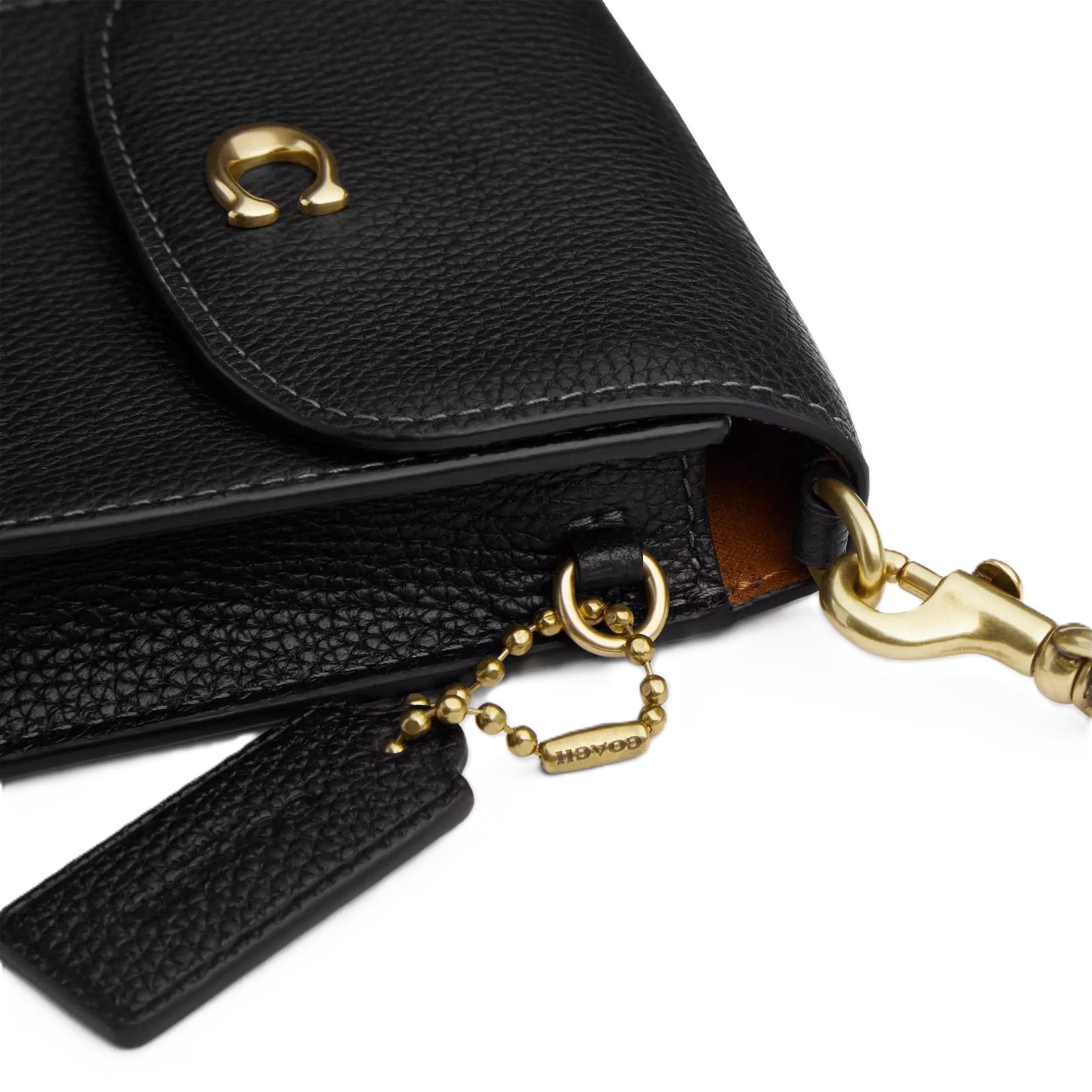 Túi đeo điện thoại Coach Phone Crossbody Brass Black CH815 8