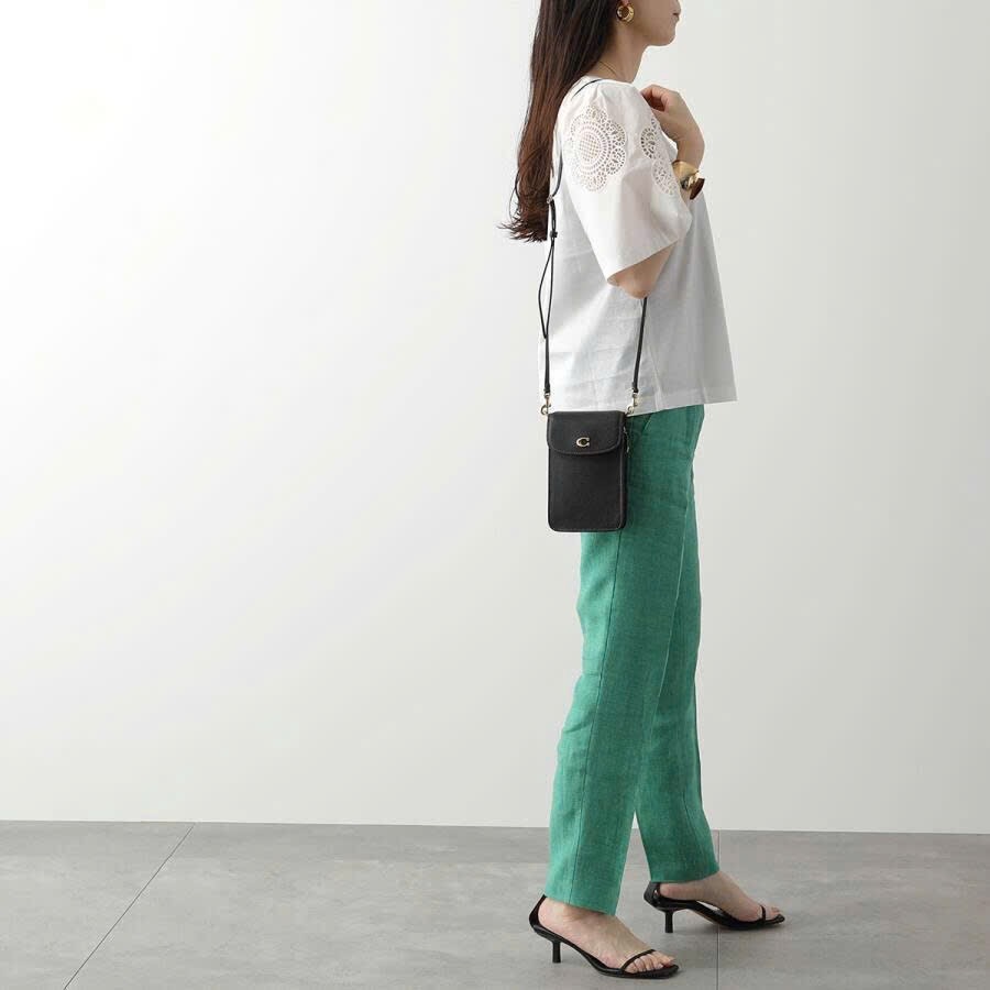 Túi đeo điện thoại Coach Phone Crossbody Brass Black CH815 9