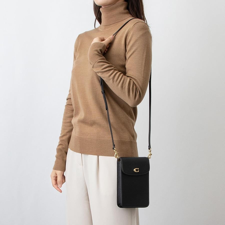 Túi đeo điện thoại Coach Phone Crossbody Brass Black CH815 10
