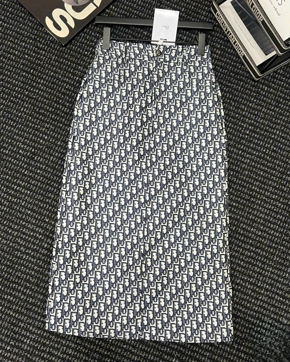 Váy vải dáng ôm dài Dior 2