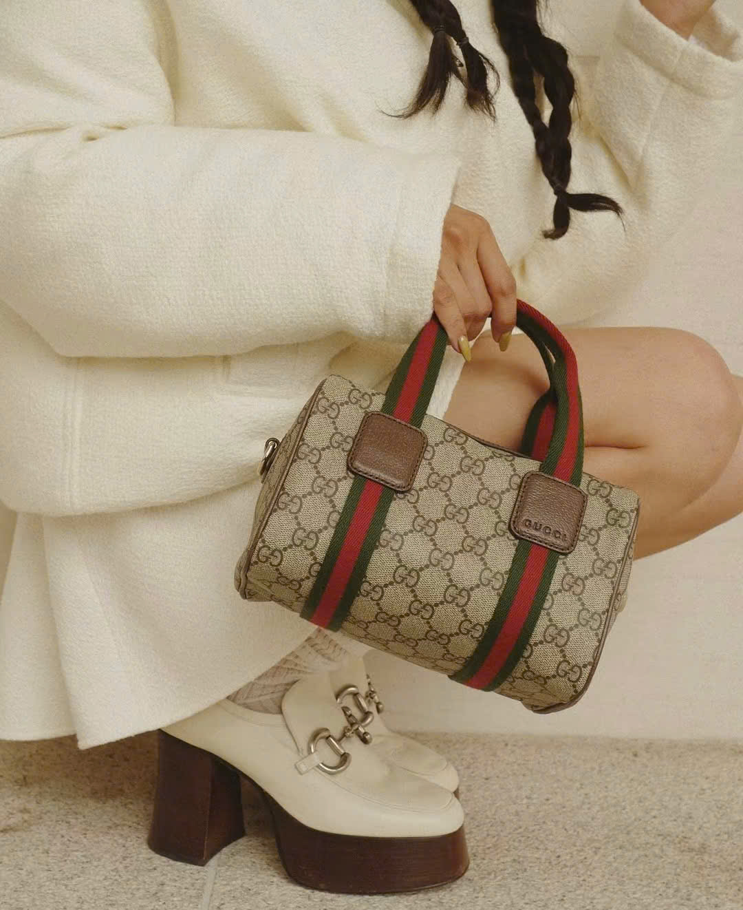 Túi xách nữ Gucci Mini GG Bag in Canvas 7