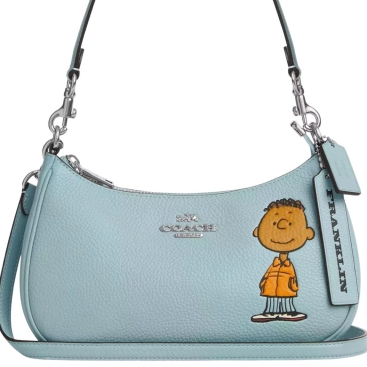 Túi Coach X Peanuts Teri Shoulder Bag With Franklin Light Blue Multi CBJ80