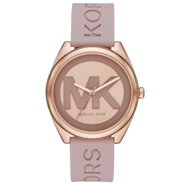 Đồng hồ nữ Michael Kors Runway Janelle Rose Gold Pink Silicone Watch MK7139