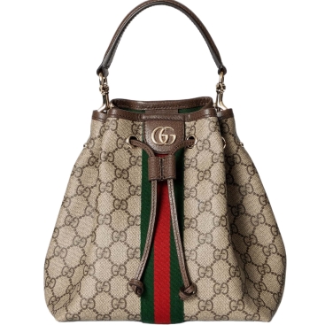 Túi Gucci Ophidia Small Bucket Bag Beige and Dark Brown GG Monogram