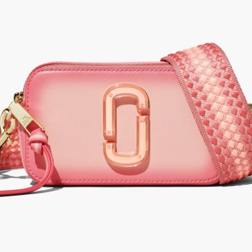 Túi đeo chéo nữ Marc Jacobs màu đỏ Peach Multi The Fluoro Edge Snapshot Crossbody Bag