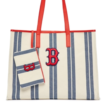 Túi MLB B Ethnic Stripe Tote Bag Boston Red Sox L.Navy 3AORL0323-43NYL