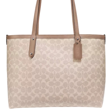 Túi Coach Central Tote With Zip In Signature Canvas Sand Taupe 69422