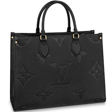 Túi Xách Nữ Louis Vuitton LV Tote Onthego MM Monogram Empreinte Leather Màu Đen