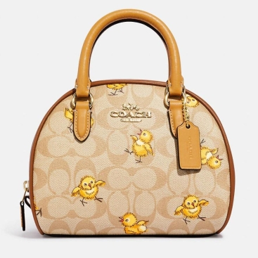 Túi xách Coach Sydney Satchel In Signature Canvas With Tossed Chick Print