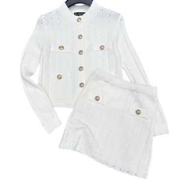 Set áo tay dài váy ngắn Balmain