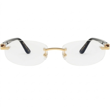 Kính Mắt Cận Cartier Gold Black Transparent CT0318O 001