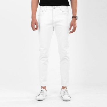 Quần jean nam dài Zara trắng