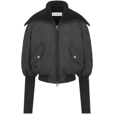 Áo khoác Dior Macrocannage Jacket Black Quilted Technical Taffeta