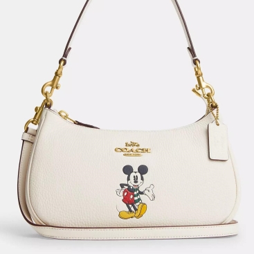 Túi Coach kẹp nách Disney X Coach Teri Shoulder Bag With Brass Chalk Multi Mickey Mouse CM859