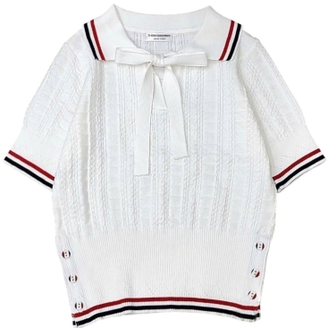 Áo len Thom Browne cổ nơ