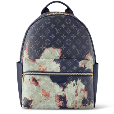 Balo LV Louis Vuitton Discovery Backpack PM Ink Blue Monogram Bleach Coated Canvas