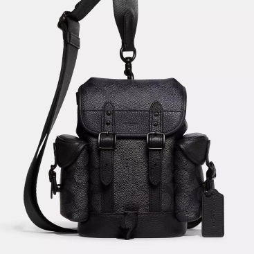 Balo Coach Nam Hitch Backpack 13 In Signature Coated Canvas And Soft Polished Pebble Leather CE506