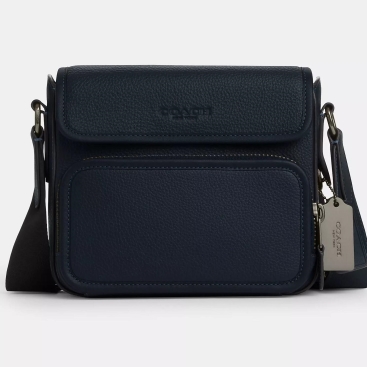Túi Coach Nam Sullivan Flap Crossbody In Midnight Navy Refined Pebble Leather And Smooth Calf Leather CN729