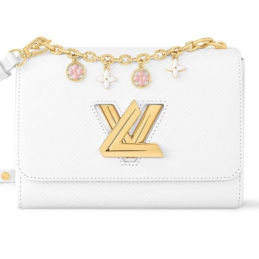 Túi xách nữ Louis Vuitton Twist MM Optic White
