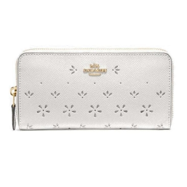 Ví nữ dài Coach Accordion Zip Wallet With Perforated Floral