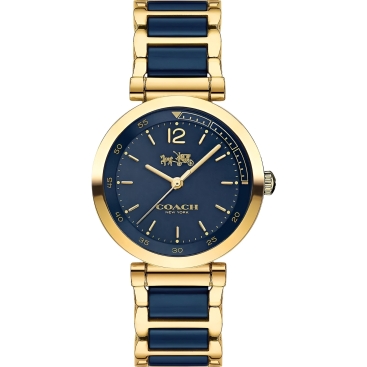 Đồng hồ Coach Sport Ceramic Blue Dial Two Tone Steel Strap Watch 14502462