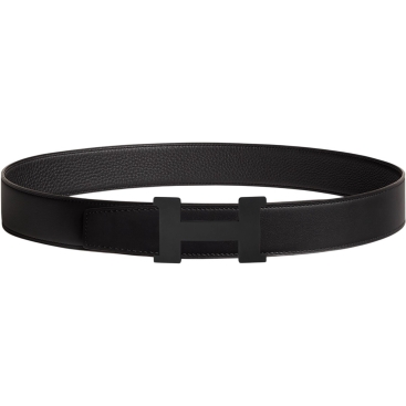 Dây nịt nam Hermes Constance Belt Buckle Reversible Leather Strap Noir 38 mm