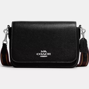 Túi Coach Nữ Logan Messenger Black Multi Refined Pebble Leather Bag CH252