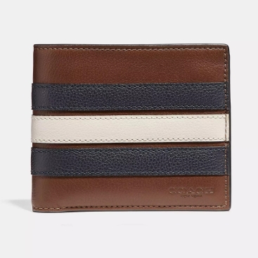 Ví Coach Nam 3 In 1 Wallet With Varsity Stripe Smooth Calf Leather F24649