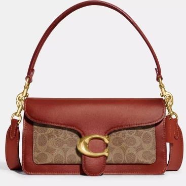 Túi kẹp nách Coach nữ Tabby Shoulder Bag 26 In Signature Coated Canvas And Refined Calf Leather CI032
