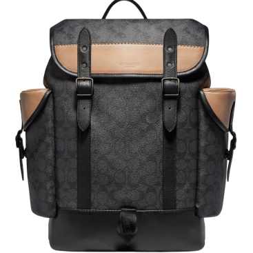 Balo Coach Hitch Backpack In Signature Canvas With Horse And Carriage Print Charcoal Gray Multicolor C1059