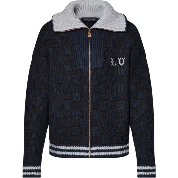 Áo khoác unisex LV Louis Vuitton Knitted Jacket With Damier Pattern