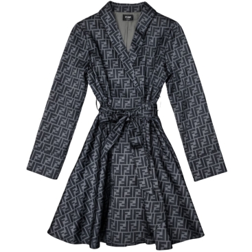 Đầm cổ vest dáng xòe Fendi