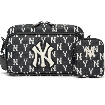 Túi Đeo Chéo MLB NY Mini Classic Monogram Crossbody Bag New York Yankees Black 3ACRS012N-50BKS Màu Đen