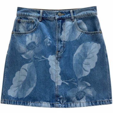 Chân váy nữ Jean Fendi xanh 