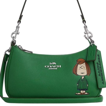 Túi Coach X Peanuts Teri Shoulder Bag With Peppermint Patty Kelly Green Multi CBJ77