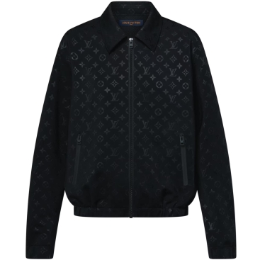 Áo khoác LV Louis Vuitton Monogram Zip-Up Jacket Black