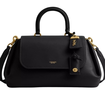 Túi Coach Slouchy Rogue Top Handle Bag Brass Black CCC39