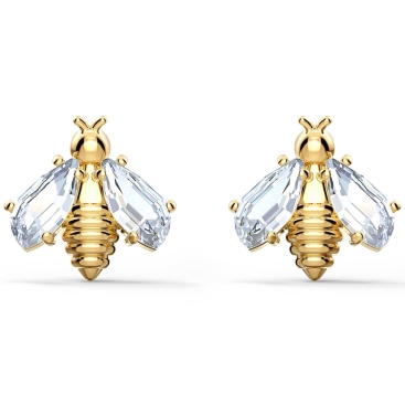 Bông tai Swarovski Con Ong Eternal Flower Stud Earrings Bee White Gold-Tone Plated 5538087