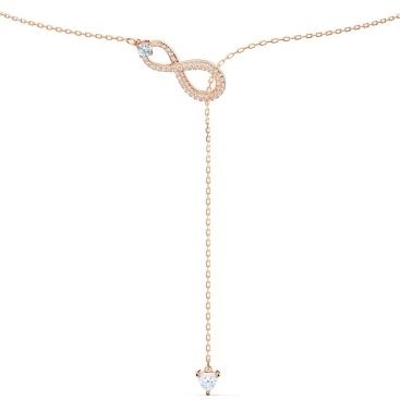 Dây chuyền Swarovski Infinity Y Necklace White Rose Gold-tone Plated 5521346