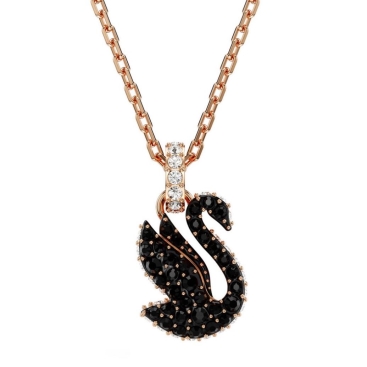 Dây chuyền Swarovski Thiên Nga Swan Pendant Small Black Rose Gold-tone Plated 5678046