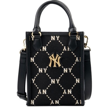 Túi MLB Korea Diamond Monogram Mini Tote Bag New York Yankees Black 7ACRMD34N-50BKS