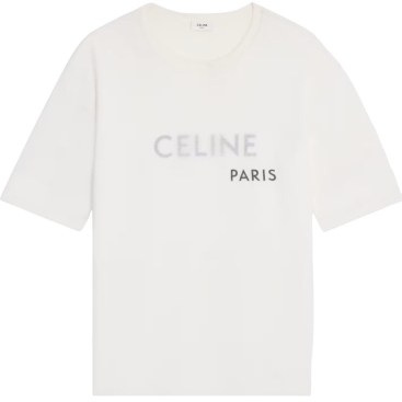 Áo thun Celine Double Layered T-shirt In Fine Cotton Jersey
