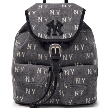Balo MLB Classic Monogram Vintage Denim Backpack New York Yankees Grey 3ABKM065N-50CGS