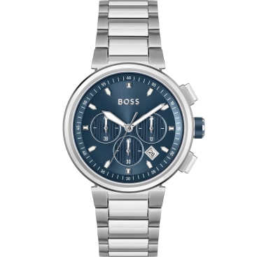 Đồng Hồ Nam Hugo Boss Stainless Steel Blue Dial Chronograph Mens Watch 1513999