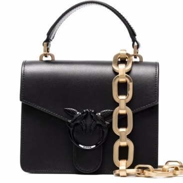 Túi Pinko Mini Love Bag Top Handle Maxi Chain Black